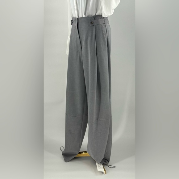 🆕 RAT & BOA 🧿 NWT Simona Pleated Trouser, Adjustable Drawstring, Grey - Sz L - Picture 7 of 16